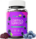 Cortisol Support Gummies with Ashwagandha &amp L-Theanine – 5-Ingredient Daily Formula Blueberry Flavor 60 Count