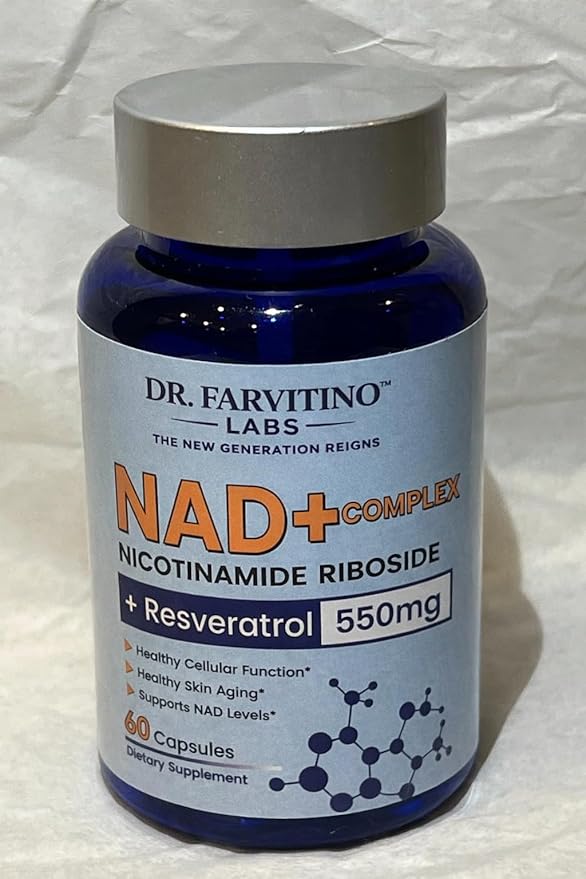NAD+ 550mg – Cellular Energy &amp Healthy Aging Support – Nicotinamide Adenine Dinucleotide Supplement – 60 Capsules