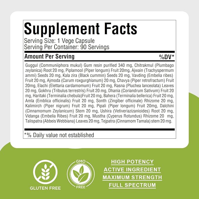 Herbsforever Yogaraj Guggulu| 90 Veg Capsules800mg