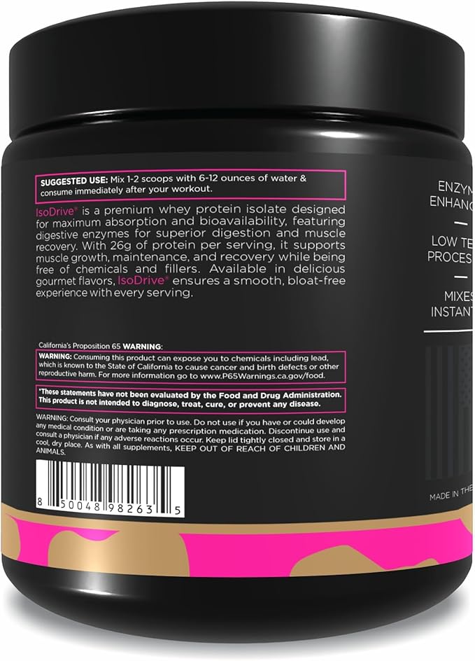 Driven Nutrition ISODRIVE Premium Whey Isolate (1lb Cappucino)