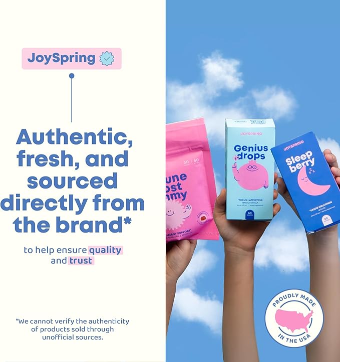 JoySpring Methylfolate for Kids | 5-MTHF Plus Methyl B12 Liquid Drops | Vitamin B12 for Kids | Methylated B Complex | MethylBee Berry Lemonade | USA Made | 30 Servings | Ages 3+