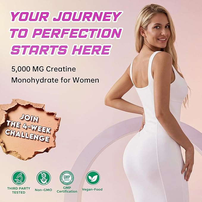 Creatine Gummies for Women – Blueberry Flavor 5g Creatine Monohydrate per Serving Pre Workout Creatine Chews with Collagen BCAA for Muscle Growth Strength &amp Energy Support – 90 Gummies Sugar