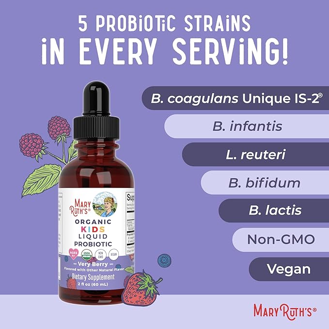 MARYRUTH'S Organics Kids Very Berry Liquid Probiotic 2 FZ
