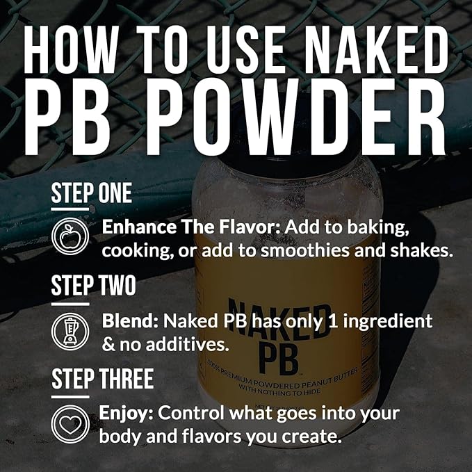 NAKED Pea Protein Powder 2LB (30 Servings) PB Powdered Peanut Butter 1.5LB (45 Servings) – Vegan Bulk Non-GMO Gluten Free Soy Free