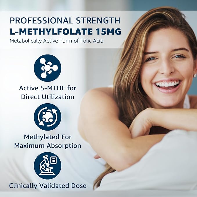 L-MethylFolate 15mg &amp Methyl B12 Omega 3 Gummies 2 Pack