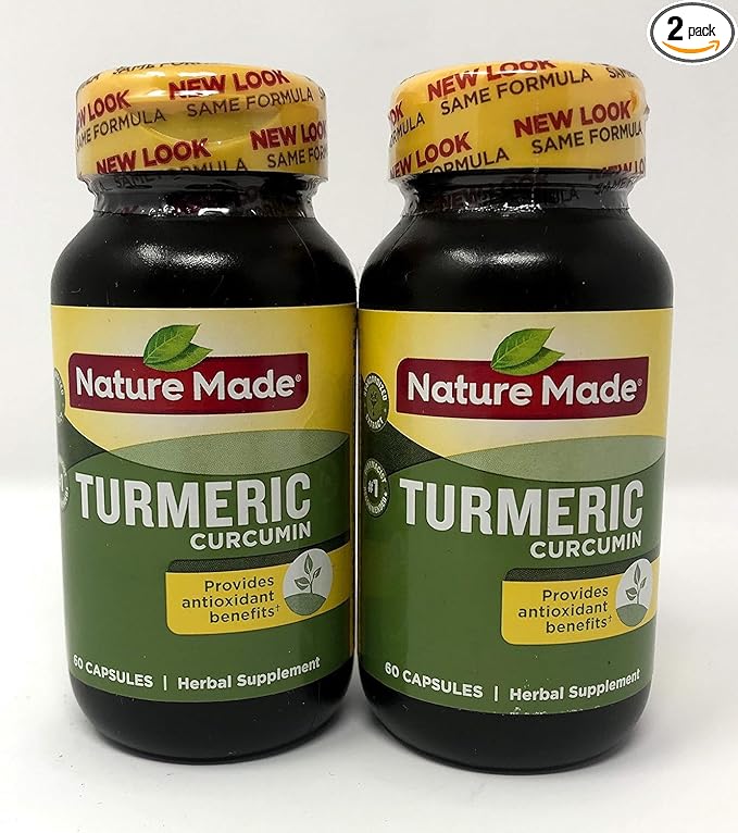 Nature Made Turmeric Curcumin 500 Milligram 60 Capsules (Pack of 2)