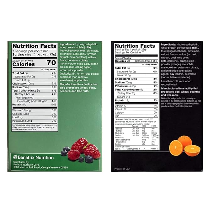 PROTIFIT - High Protein Berry Blast &amp Orange Fruit Drink 2 Pack 15g Protein Low Calorie Sugar Free Ideal Protein Compatible 7 Servings Per Box (2 Pack)