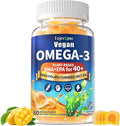 Vegan Omega 3 Gummies for Women Men 40+: 1280mg Algae Omega 3 Fatty Acid Supplements with DHA EPA Omega3 Vitamin D3 K2 Coq10 Zinc Support Brain Health - Adults Fish Oil Alternative (60Count)