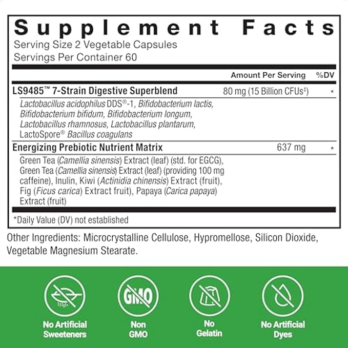Force Factor ProbioSlim Extra Strength Probiotic Supplement for Women and Men with 30 Billion CFUs and Green Tea Extract for Gut Health Support Bloating and Gas Relief 360 Capsules Pack of 3