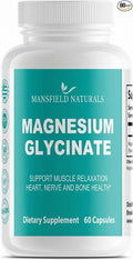 Magnesium Glycinate Supplement - Gentle on Stomach - Supports Nerve Muscle &amp Sleep Health - Capsules - 250 mg - 60 Count