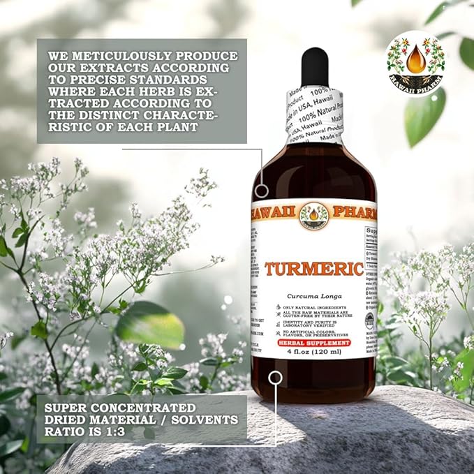 Turmeric (Curcuma Longa) Dry Rhizome Tincture All Natural Vegan Pure Liquid Extract - 2 fl.oz