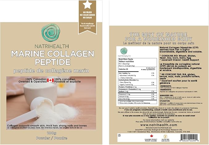 SmartPEP Hydrolized Marine Collagen Peptides Powder (100 gram) Wild Caught Fish Highly Digestible Marine Collagen Supplement Tasteless Great for Skin