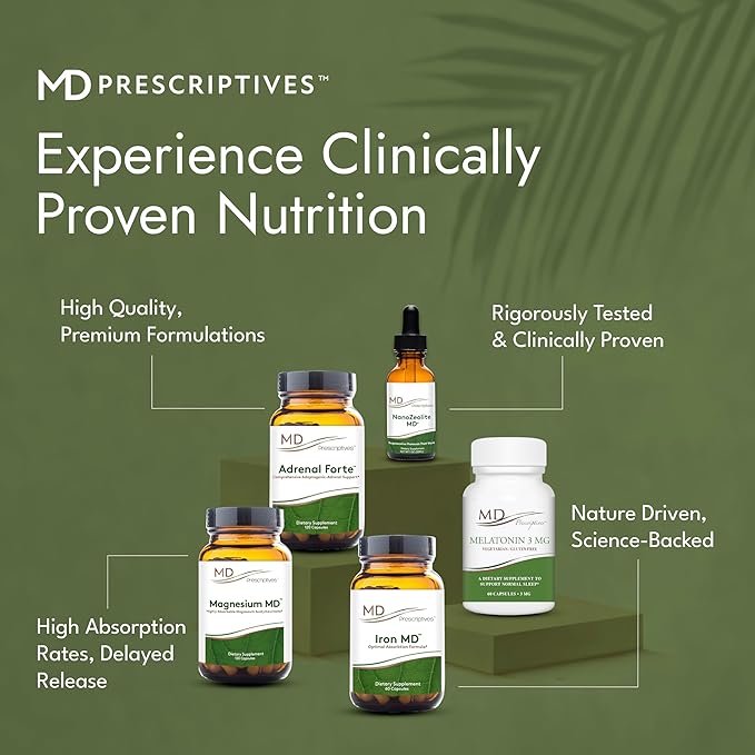 MD Prescriptives Melatonin 3mg Supplement for Men &amp Women - Promotes Deep Sleep Supports Immune Balance &amp Glutathione Production - 60 Daily Capsules
