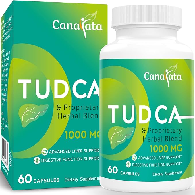 TUDCA Liver Support Supplements 1000mg - 60 Vegan CapsulesTUDCA Bile Salts with Milk Thistle Herbal Blend Formula for Cleanse Detox &amp Repair