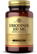 Solgar Ubiquinol 100 mg 50 Softgels - Advanced Antioxidant Support - Reduced Coenzyme Q10 (CoQ-10) - Gluten Free Dairy Free - 50 Servings