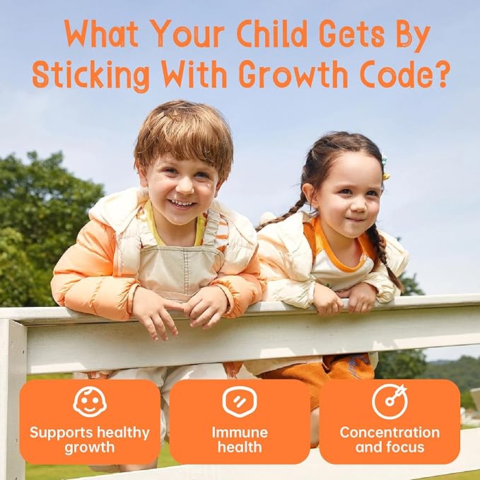 3 Pack Growth Code Natural Growth Supplement for Children and Teens - Vitamins D3 K2 Niacinamide Bone Strengthening - Children's Vitamins Made in Australia 30 Tablets