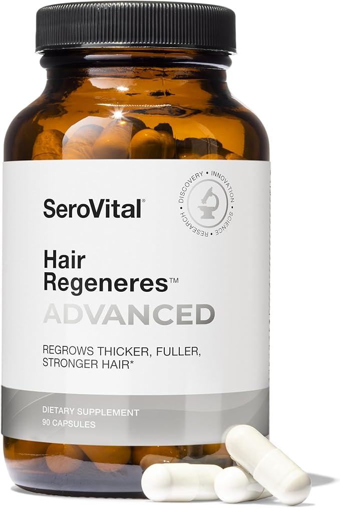 Serovital Hair Regeneres Advanced Hair Growth Supplement - Hair Vitamins for Women Advanced Hair Regrowth Hair Loss Treatments for Women Thinning Hair Treatment – 90 Count