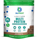 BioTrust Low Carb Protein Powder – Delicious Whey &amp Casein Blend from Grass-Fed Hormone Free Cows – Non GMO Gluten Free (Chocolate)