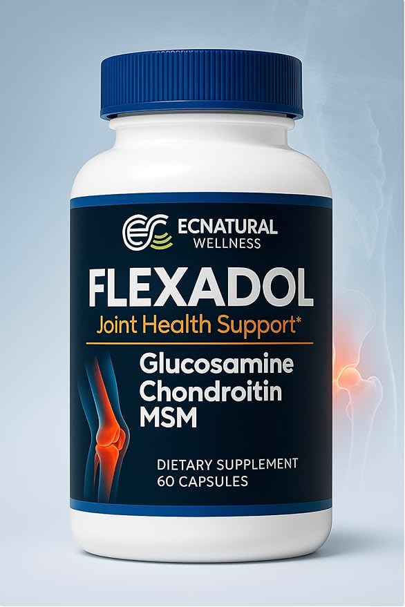 FLEXADOL – Glucosamine Chondroitin MSM | General Joint Support | Mobility &amp Flexibility Focus | Daily Routine Companion | 60 Capsules Flex Solutions