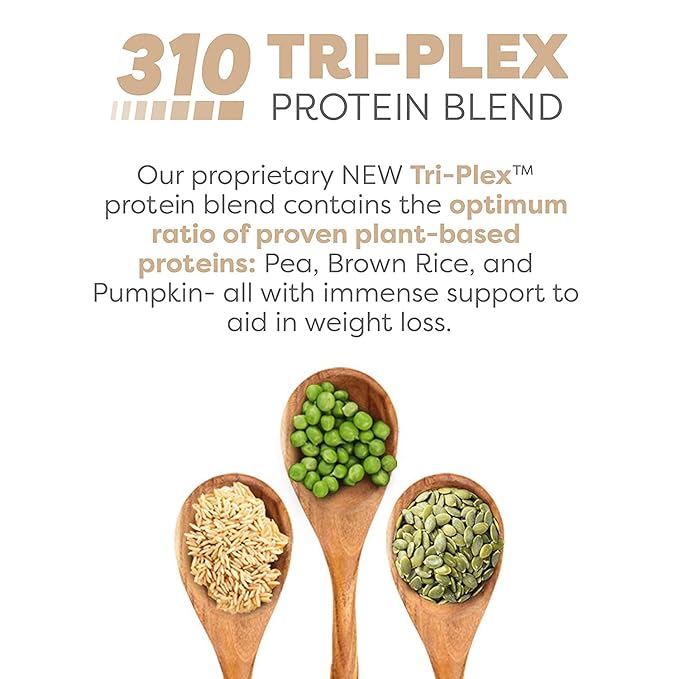 310 Nutrition Meal Replacement Shake Powder Starter Kit with Shaker Cup – Vegan Protein Fiber &amp Superfood Blend – Sugar-Free Low Carb Keto &amp Paleo Friendly – Chocolate Bliss - 14 Servings