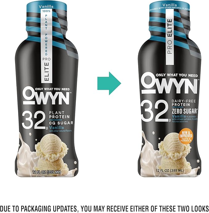 OWYN Only What You Need Pro Elite Protein Shake Variety Pack 32g Protein 0g Sugar High Protein Dairy Free Gluten Free Plant Based Protein Drink 12 Count