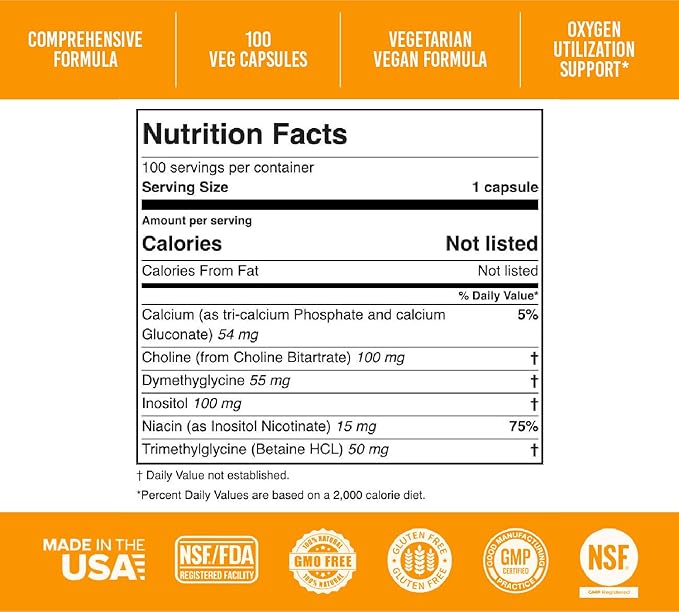 Apricot Power Super B-15 Non Toxic Pangamic Acid - Health Oxygen Levels &amp Energy - 100 Veg Caps
