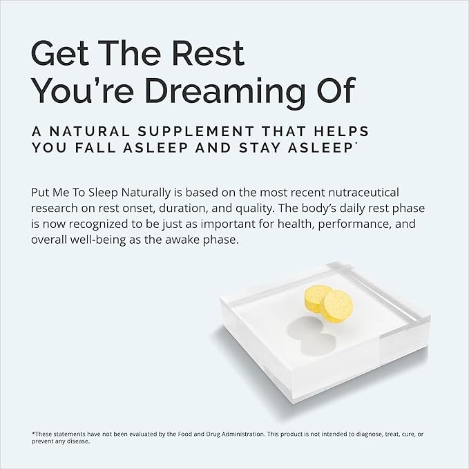 BRAINMD Dr Amen Put Me To Sleep Naturally - 90 Chewable Tablets Pack of 2 - With Melatonin L-Theanine Magnesium GABA Vitamin B6 &amp 5-HTP - Gluten Free - 90 Total Servings