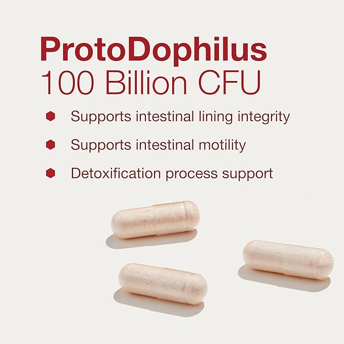 PROTOCOL FOR LIFE BALANCE Proto Dophilus 100 Billion 10 Strains - Support Digestive Gut Health Immune System &amp Detox - Dairy Wheat Soy &amp Gluten Free - Vegan &amp Nut Free - 30 Veg Capsules
