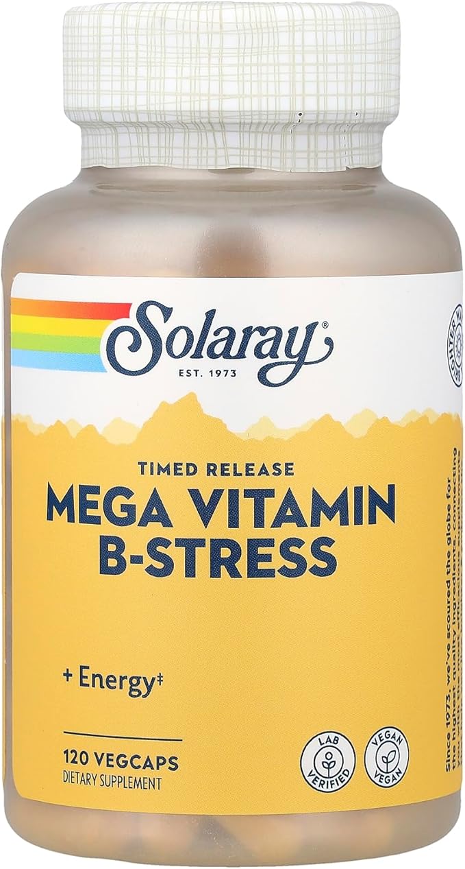 Solaray Mega B Stress Two Stage Timed Release Supplement 120 Count