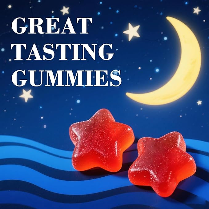 Radiya Natural Sleep Aid Gummies - Effective Melatonin 6 mg Fall Asleep Quickly and Gently in 30 Minutes - Sleep+ Gummies for Adults a Restful Night's Sleep - 60 Count (1pc)