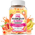 Magnesium Glycinate Gummies for Kids - with L-Theanine Ashwagandha Vitamin D3 K2 Magnesium for Kids - Sleep Calm Muscle Relaxation Cognitive Sugar Free Strawberry &amp Banana Filled Gummies 6