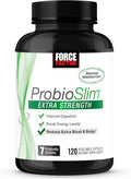 Force Factor ProbioSlim Extra Strength Probiotics for Women and Men with 30 Billion CFUs of Probiotics for Digestive Health Bloating Relief and Gut Health with Prebiotic Fiber 120 Capsules