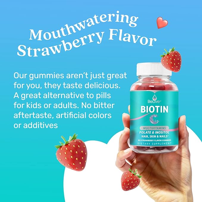 BeLive Biotin and Multivitamin D3 &amp B12 Bundle for Hair Growth Healthy Skin &amp Nails Enhanced Bone &amp Muscle Strength Hearth Health and Energy