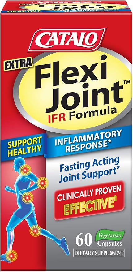 CATALO Extra FlexiJoint IFR Formula – with Meriva Turmeric Phytosome ApresFlex &amp Casperome Boswellia – 60 Capsules