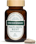 Greenworks Nature's Rest Melatonin-Free Sleep Aid Organic Herbal Blend with Ashwagandha Valerian Chamomile &amp Passionflower Non-Habit Forming Vegan Capsules for Restful Sleep 60 Count