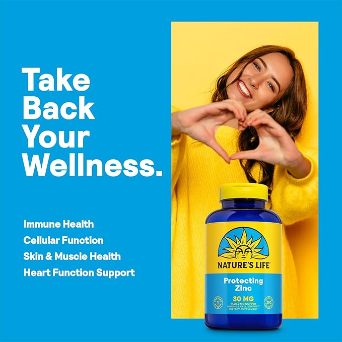 Nature's Life Nourishing Monolaurin 1000mg 250ct and Protecting Zinc Picolinate 30mg 250ct - Gut Health and Immune Support Supplements - Monolaurin from Raw Coconuts Chelated Zinc - 60-Day Guarantee