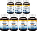 LOVITA 7-Piece Family Bundle - 4 Fish Oil &amp 3 Norwegian Cod Liver Oil Burpless Softgels for Heart &amp Vision (7 Pc Set)
