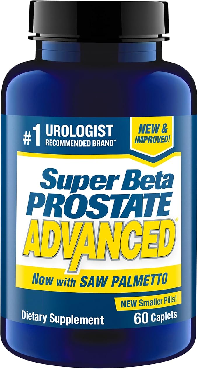 SUPER BETA PROSTATE Advanced with Saw Palmetto - Prostate Health Supplements for Men Bladder &amp Urinary Support with Beta-sitosterol Reishi Saw Palmetto Vitamin D Zinc Oxide Selenium - 60 Cou