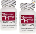 Cardiovascular Research Lipothiamine B Supplement 240 Tablets - Vitamin B1 Now with Alpha Lipoic Acid - 2 X 120 Count