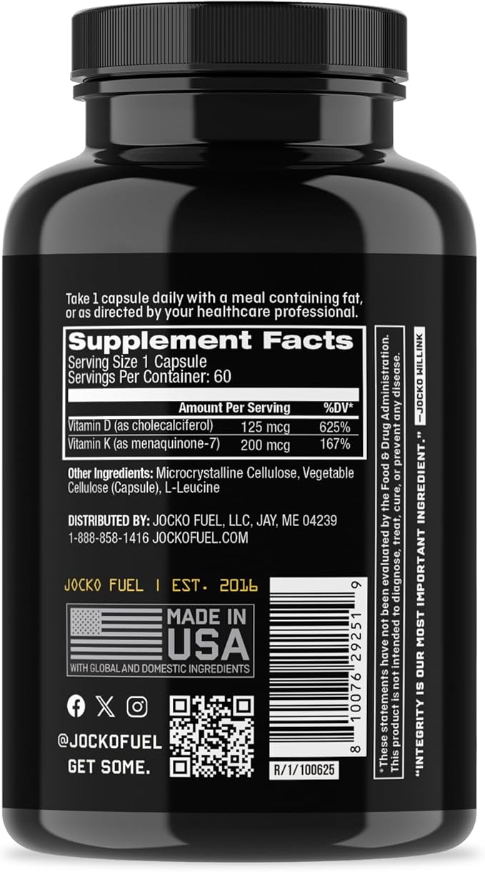 Jocko Vitamin D3 + K2