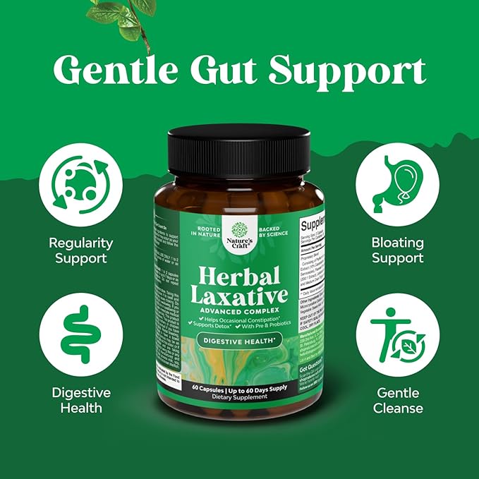 Bundle of Herbal Laxative Capsules with Probiotics – Natural Laxatives for Constipation - Detox for Gut Health and Milk Thistle Liver Support - Herbal Liver Supplement Silymarin Milk Thistle Extract