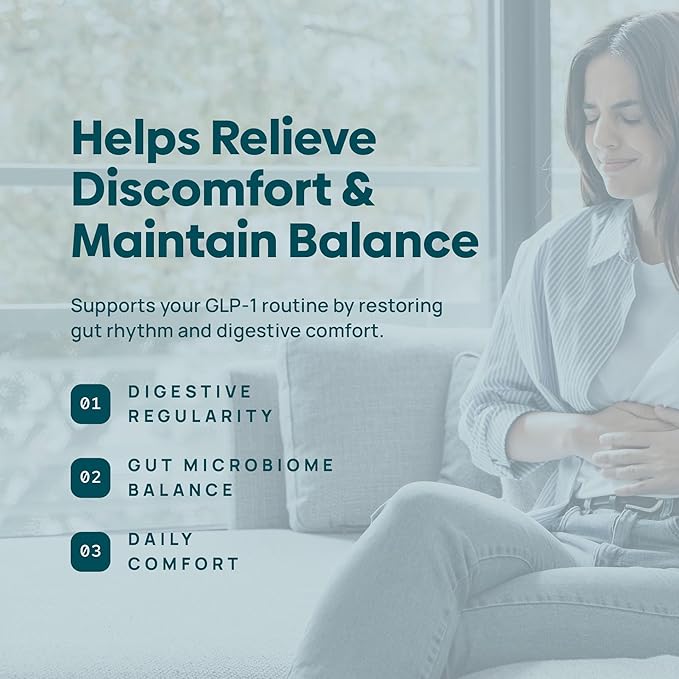 GLP-1 Constipation Support | Digestive Gut Discomfort GLP Symptom Relief | Akkermansia Probiotic Prebiotic Microbiome Support for Digestive Balance Regularity &amp Bloating Relief - Berry Citrus