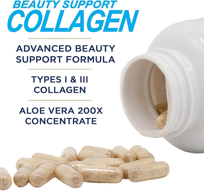 Performance Inspired Nutrition Collagen Capsules – Joint Skin Nails &amp Beauty Support – 5000mcg Biotin Silica Aloe Vera &amp Collagen Peptides – 120 Count