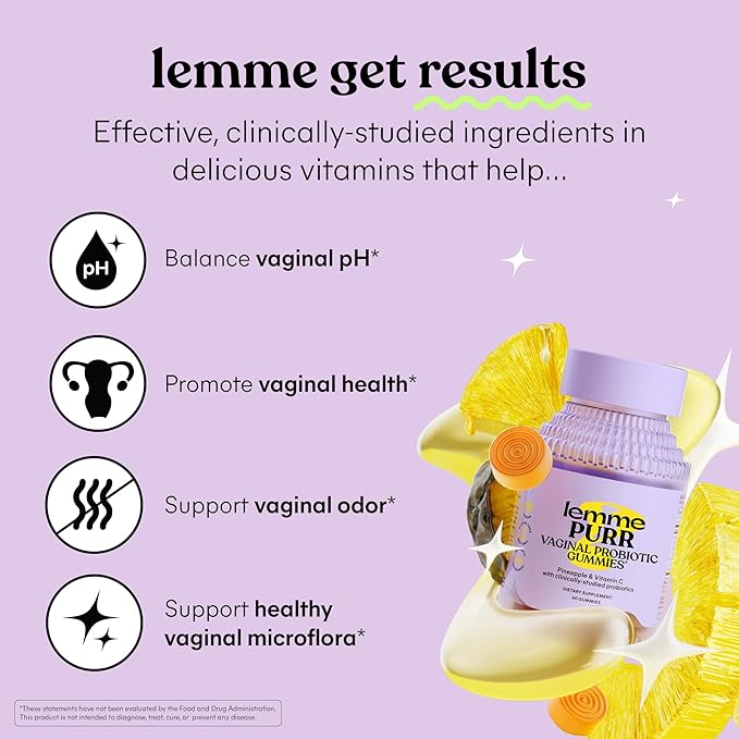 Lemme Purr &amp Play Bundle - Daily Intimacy Gummies and Vaginal Probiotic Gummies for Women (60ct Each)