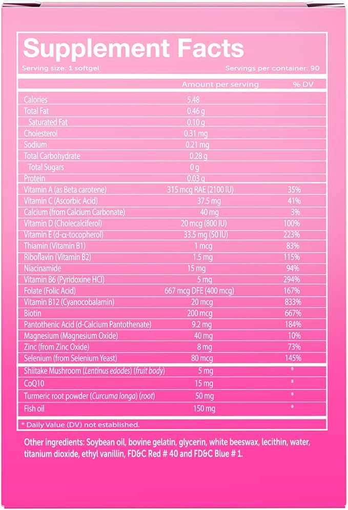 Vivioptal Women 90 Capsules (1 Year Supply) CoQ10 &amp Omega-3 Multivitamin &amp Multimineral Gluten Free German Formula