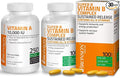Bronson Super B Vitamin B Complex Sustained Slow Release + Vitamin A 10000 IU Premium Non-GMO Formula