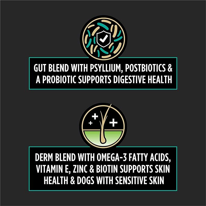 Purina Pro Plan Veterinary Supplements Multi Care Canine Chews for Dogs with Omega 3 Supports Skin Immune and Gut Health - 30ct Pouch