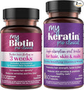 Purity Products Bundle - MyBiotin ProClinical + MyKeratin Advanced Hair Therapy MyBiotin ProClinical (Biotin MB40X Matrix Astaxanthin) - MyKeratin (Next Generation Keratin Hair Skin &amp Nails)