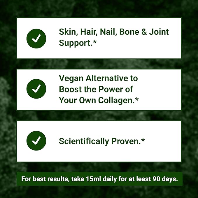 Living Silica Plant Based Collagen Booster | Vegan | Supports Healthy Collagen and Elastin Production for Joint &amp Bone Support Glowing Skin Strong Hair &amp Nails 500 ml | 16.9 Fl Oz