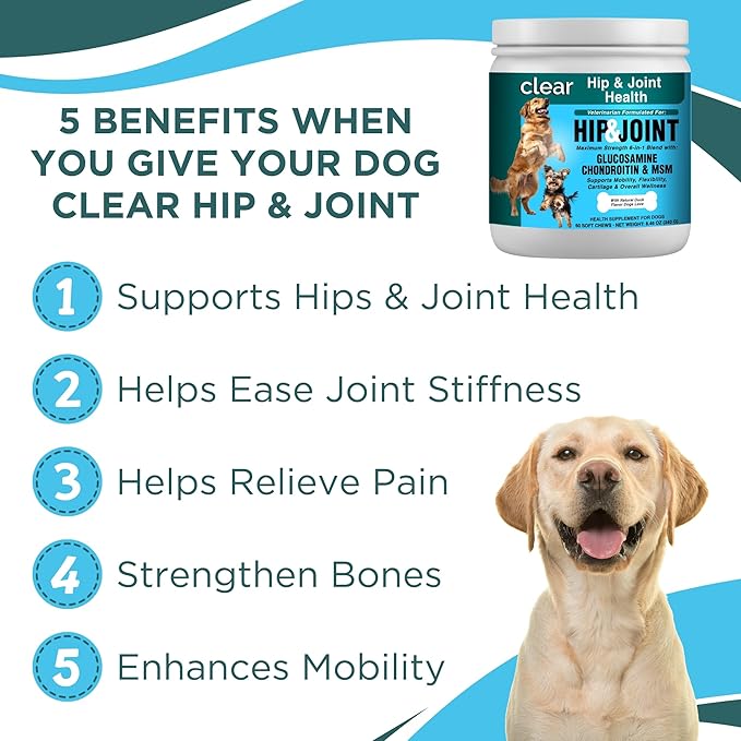 Clear Joint Support &amp Clear Dog Hip &amp Joint Support Value Pack